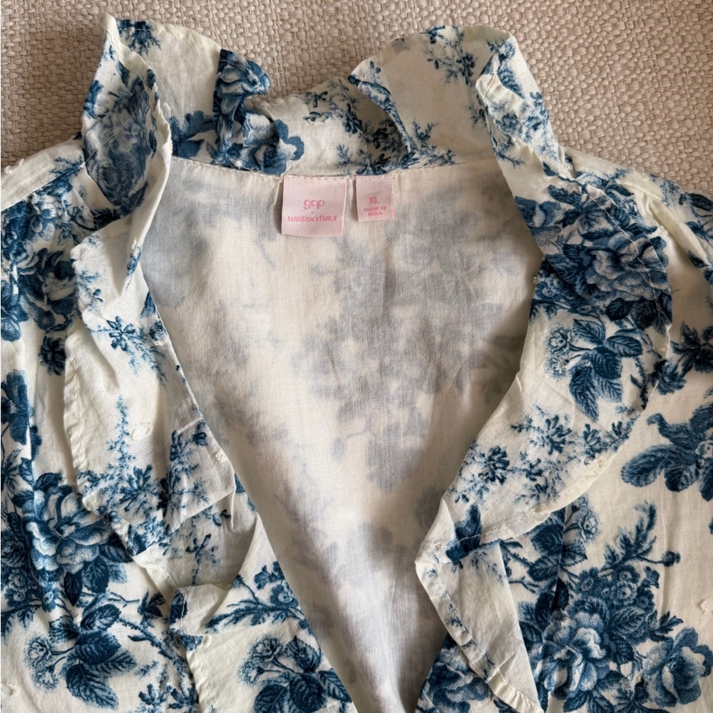 Gap x LoveShackFancy Blue and White Floral Dress - Picture 4 of 6